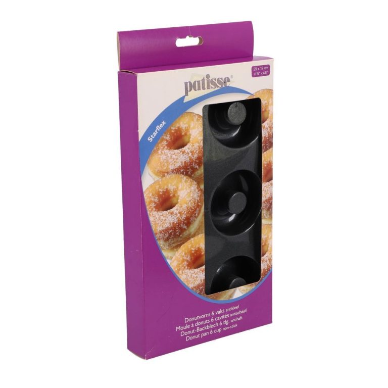 Patisse Donutvorm 6 Vaks 29x17 cm Zwart/Siliconen | Kopen bij Flickmyhouse