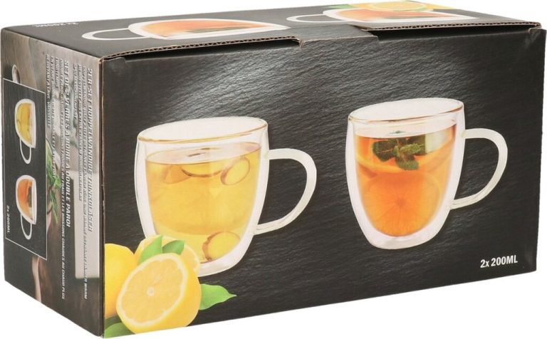 Dubbelwandig Set Van 2 met Handvat 200 Ml | Kopen bij Flickmyhouse