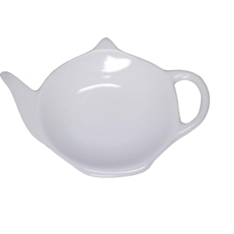 Theezakjeshouder Theepot 12 cm Keramiek/Wit | Kopen bij Flickmyhouse