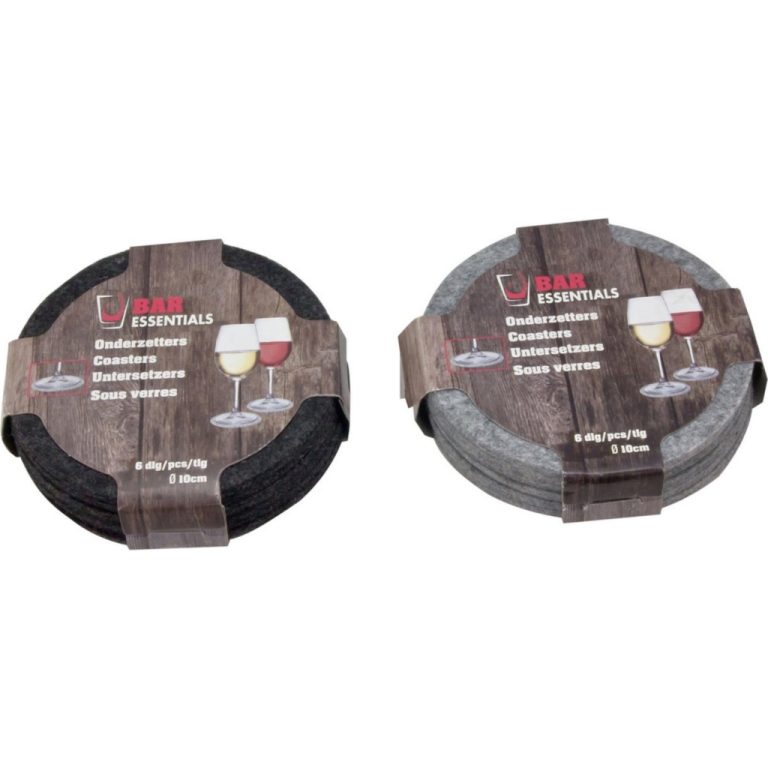 Bar Essentials Vilten Onderzetters 10 cm 6 Stuks | Kopen bij Flickmyhouse