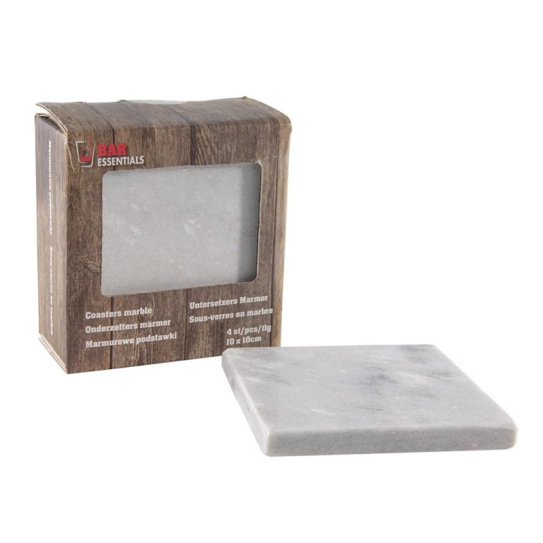Marmeren Onderzetters 10x10 cm 4 Stuks | Kopen bij Flickmyhouse