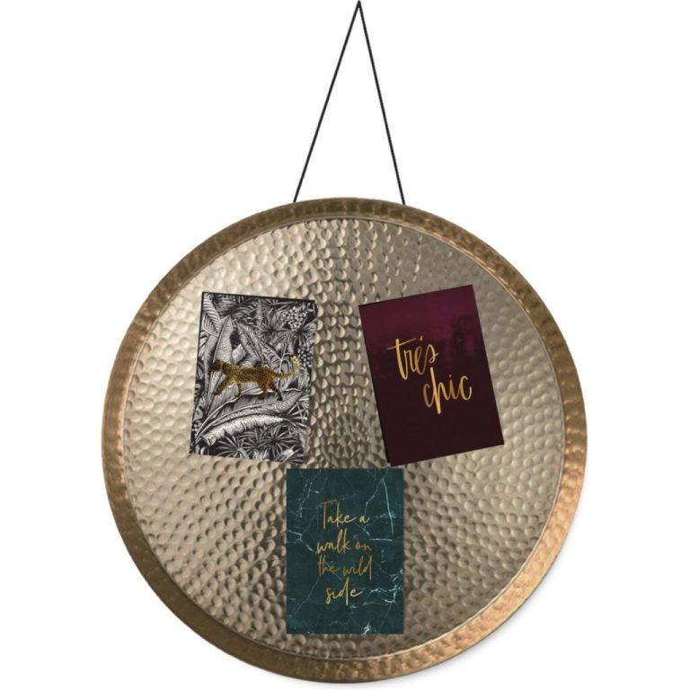 Gusta Wand-Decoratieschaal 38 cm Goud/Aluminium | Kopen bij Flickmyhouse