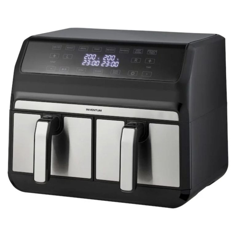 Inventum Hetelucht Friteuse 2x4L 1700W Zwart/RVS | Kopen bij Flickmyhouse