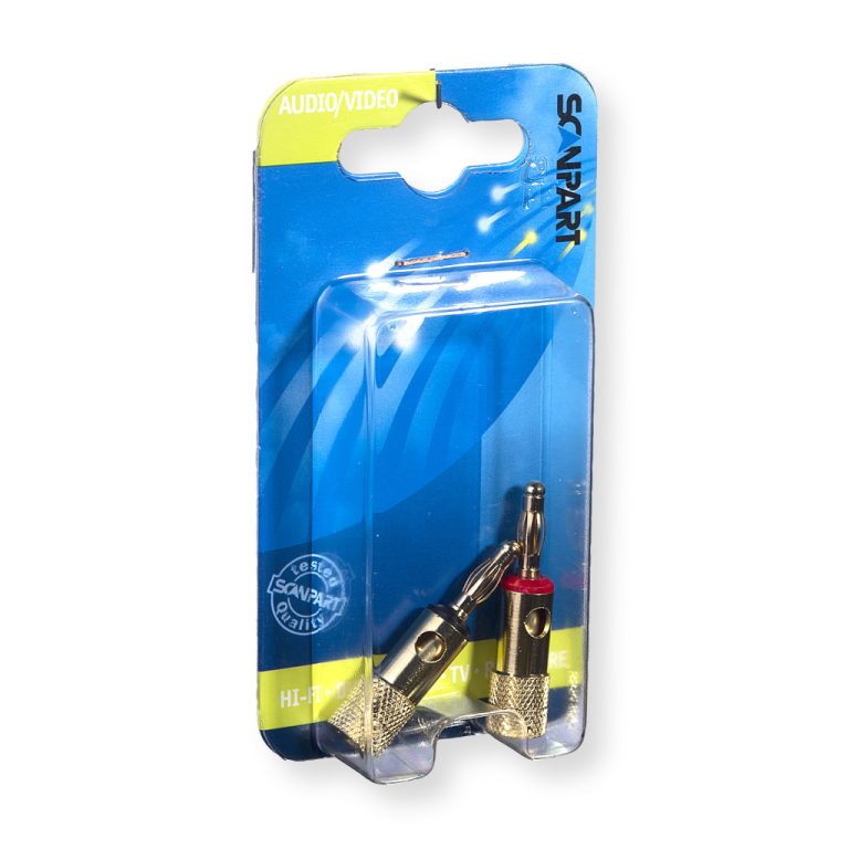 Scanpart Banaanstekkers (m) Verguld 2st | Kopen bij Flickmyhouse