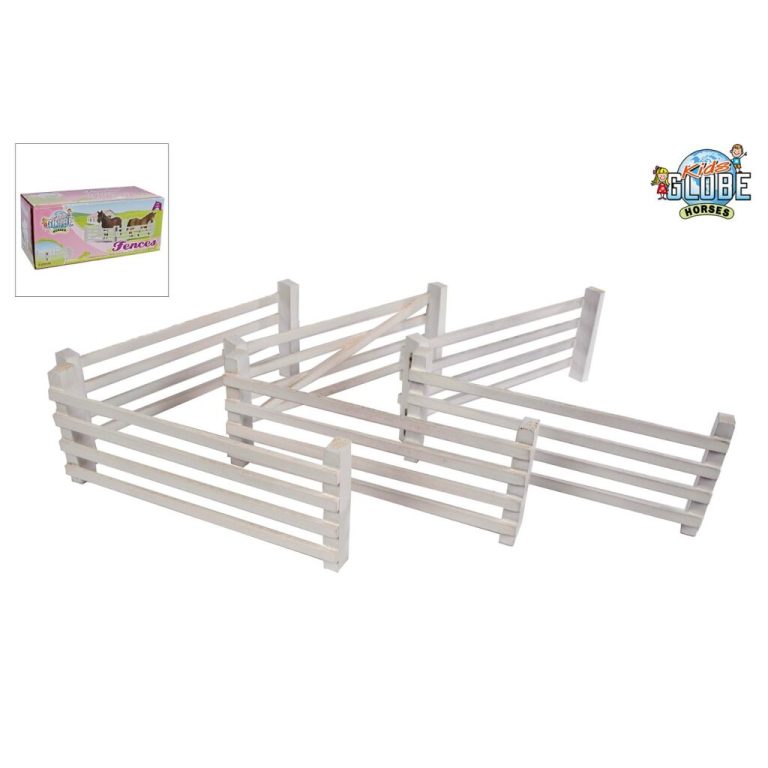 Kids Globe Horses Houten Hekken 6 Stuks Wit | Kopen bij Flickmyhouse