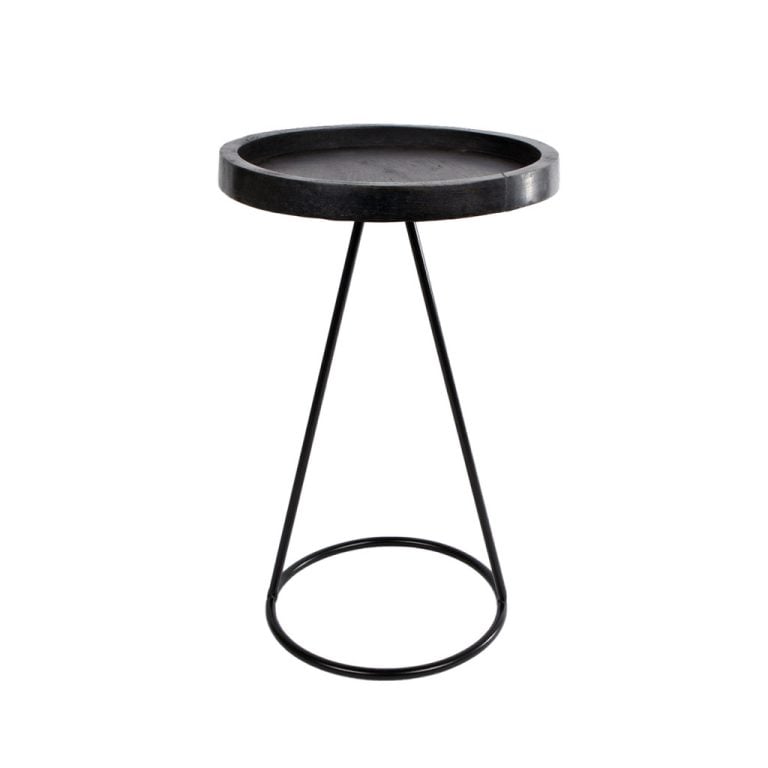 Van Manen Tafel Marcel Zwart Hout 25x25x38cm | Kopen bij Flickmyhouse