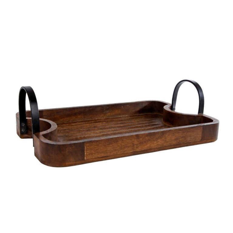 Mango Houten Dienblad 40x25x6.5 cm Bruin | Kopen bij Flickmyhouse