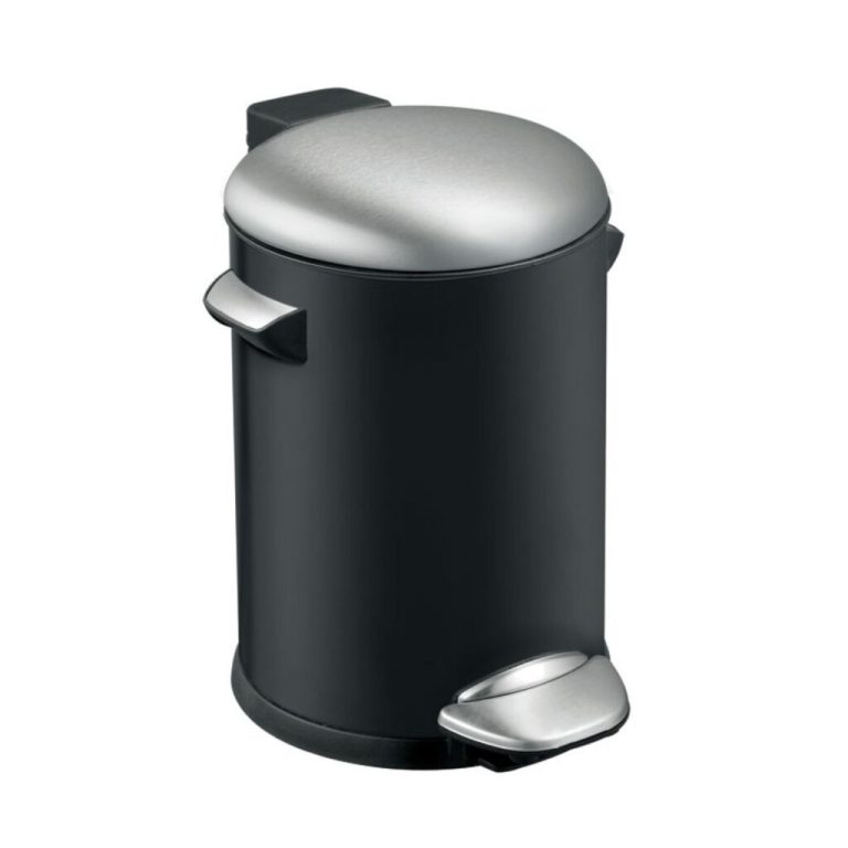Vepa Bins Belle Deluxe Pedaalemmer 3L Zwart/Zilver | Kopen bij Flickmyhouse