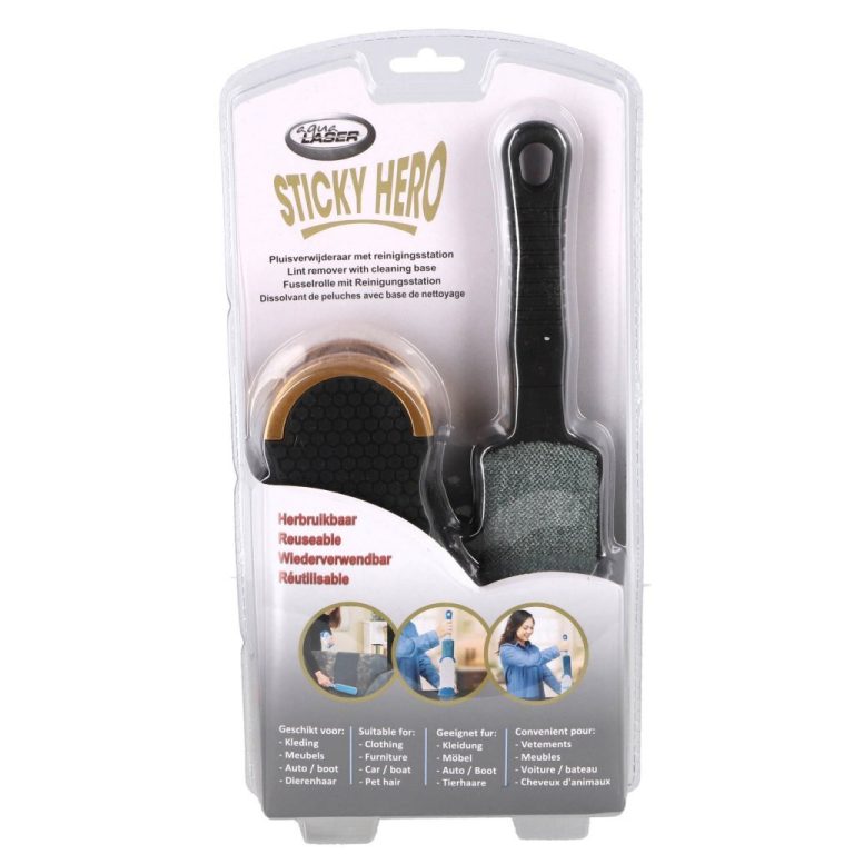 Aqua Laser Sticky Hero Kledingborstel Goud/Zwart | Kopen bij Flickmyhouse