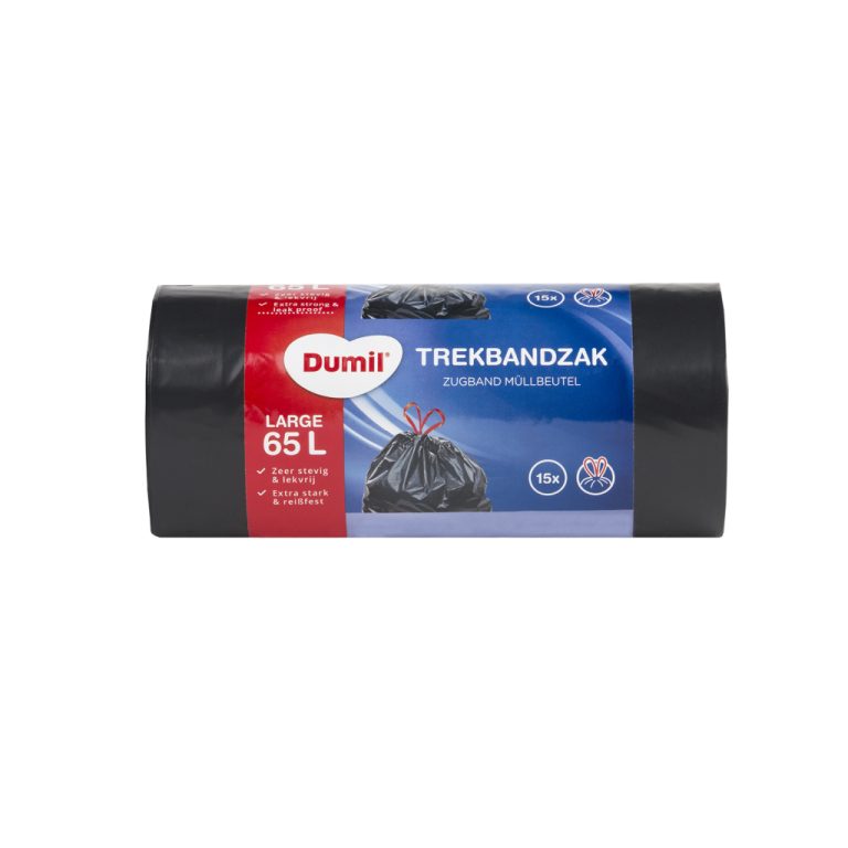 Dumil Afvalzakken met Trekband 65L 15 Stuks | Kopen bij Flickmyhouse