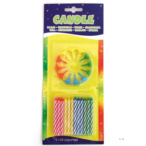 Verjaardagskaarsjes + Houder 36 stuks | Kopen bij Flickmyhouse