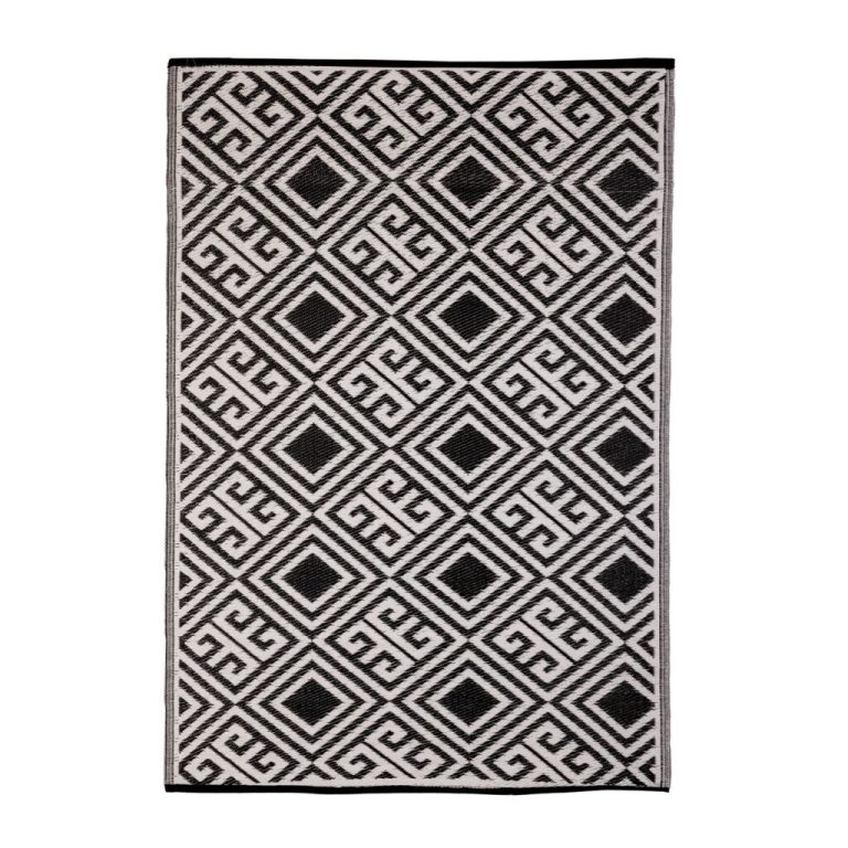 Tuintapijt 120x180 cm Zwart/Wit | Kopen bij Flickmyhouse