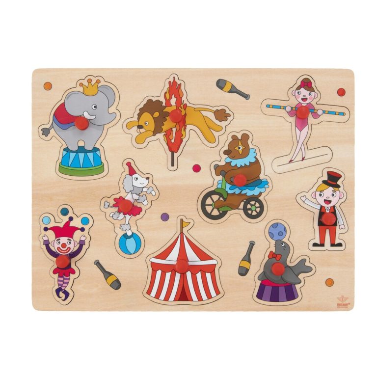 Engelhart Houten Knopjes Puzzel Circus 9 Stukjes | Kopen bij Flickmyhouse