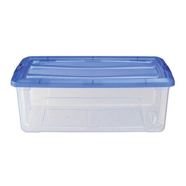 Iris Topbox Opbergbox 30L 57.5x39x20.5 cm Blauw/Transparant | Kopen bij Flickmyhouse