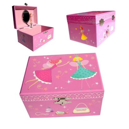 Simply for Kids Sieradendoos voor Kinderen 2 Elfjes Roze Muziekdoosje met Dansende Ballerina | Kopen bij Flickmyhouse