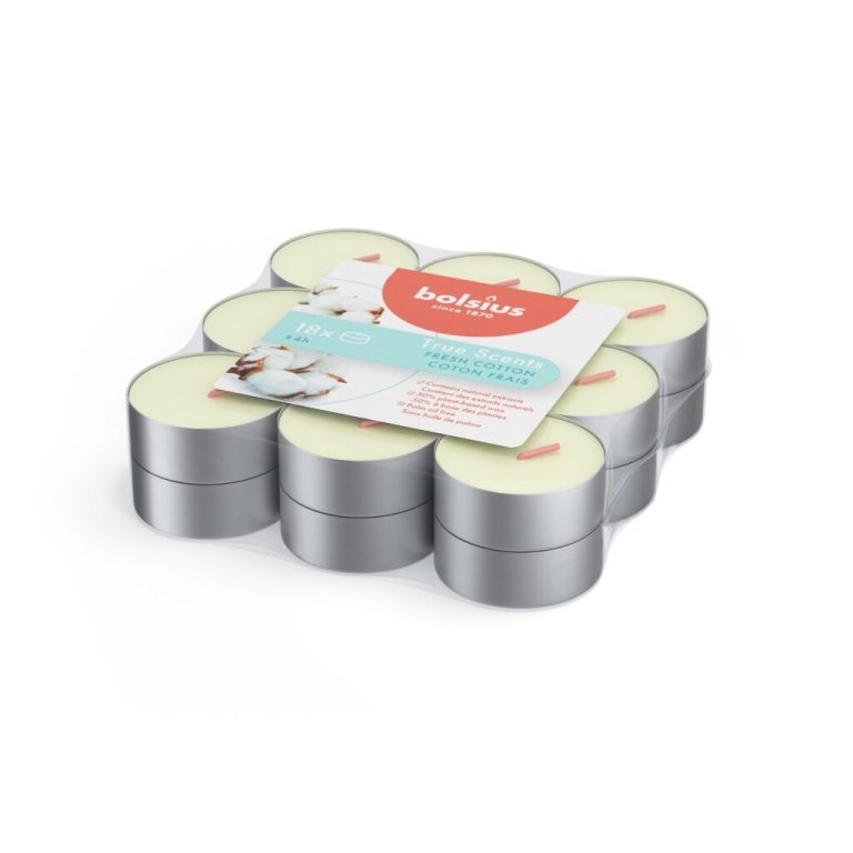 Bolsius True Scents Fresh Cotton Geurtheelichten 18 Stuks | Kopen bij Flickmyhouse