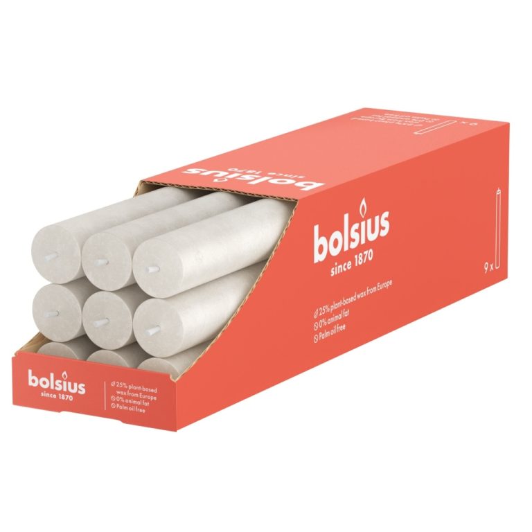 Bolsius Dinerkaars Rustiek Sandy Grey | Kopen bij Flickmyhouse