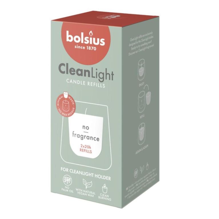 Bolsius Clean Light Zero Navulling 2 Stuks Wit | Kopen bij Flickmyhouse