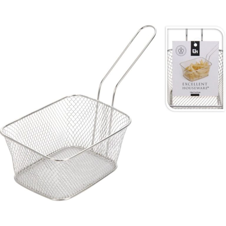 Excellent Houseware Frietmand 14x11x7 cm RVS | Kopen bij Flickmyhouse