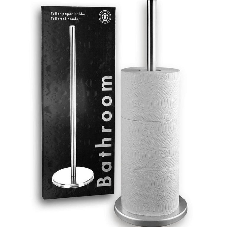 Toiletrolhouder Staand RVS 45 cm | Kopen bij Flickmyhouse