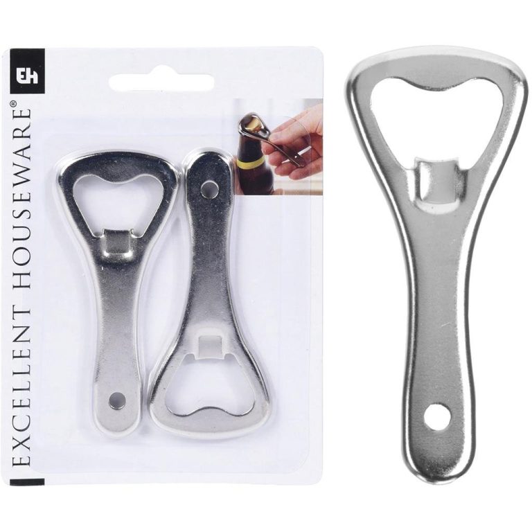 Excellent Houseware Flesopener 9 cm 2 Stuks | Kopen bij Flickmyhouse