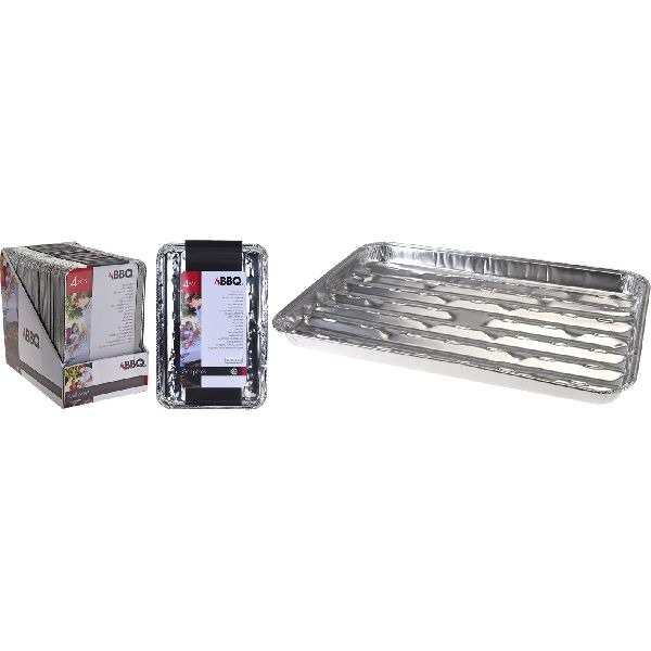 BBQ Aluminium Grillschalen Set 4 Stuks | Kopen bij Flickmyhouse