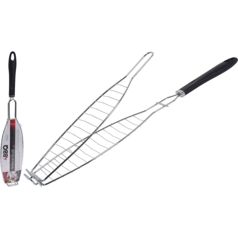 BBQ Visgrill 58 cm Zwart/Chroom | Kopen bij Flickmyhouse
