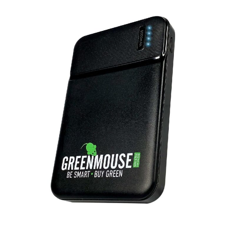 Greenmouse Powerbank 5000 mAh Zwart | Kopen bij Flickmyhouse