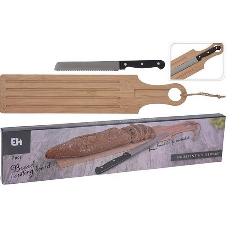 Excellent Houseware Houten Broodplank met Broodmes | Kopen bij Flickmyhouse