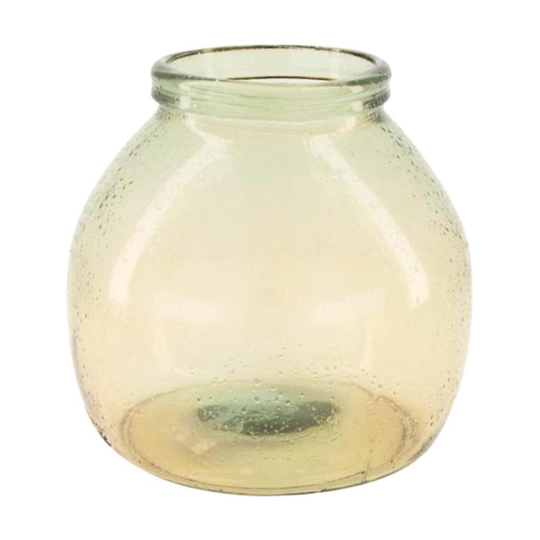 Vaas Recycled Glass 21x20 cm Beige | Kopen bij Flickmyhouse