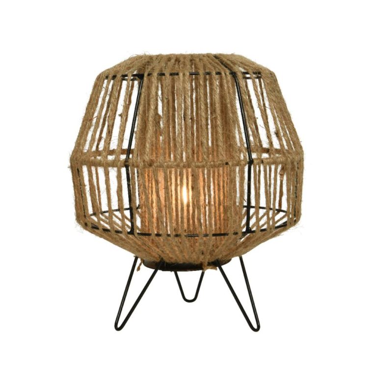 LED Tafellamp 26.5 cm Touw/Metaal | Kopen bij Flickmyhouse