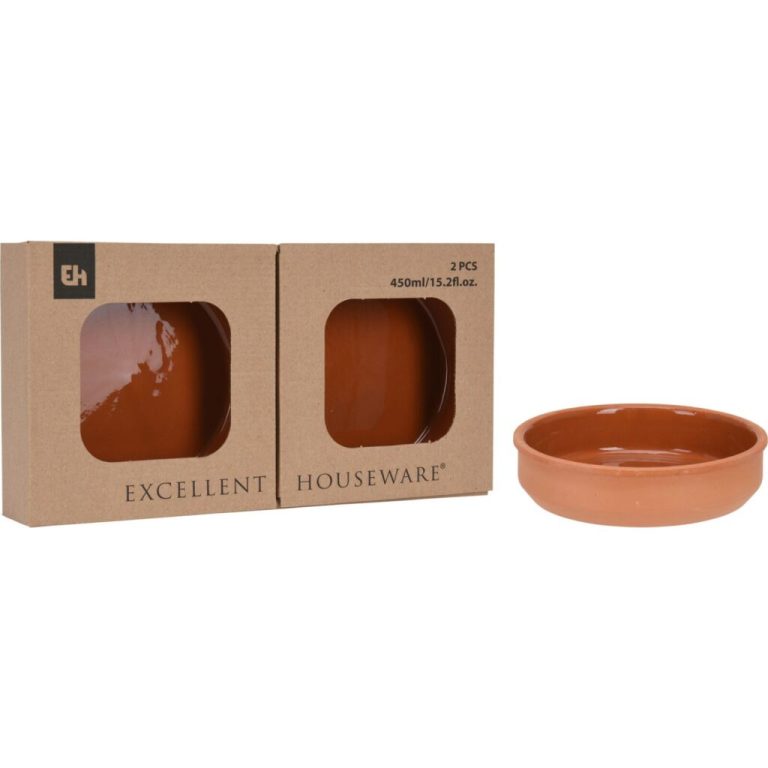 Excellent Houseware Terracotta Tapasschalen 2 Stuks | Kopen bij Flickmyhouse