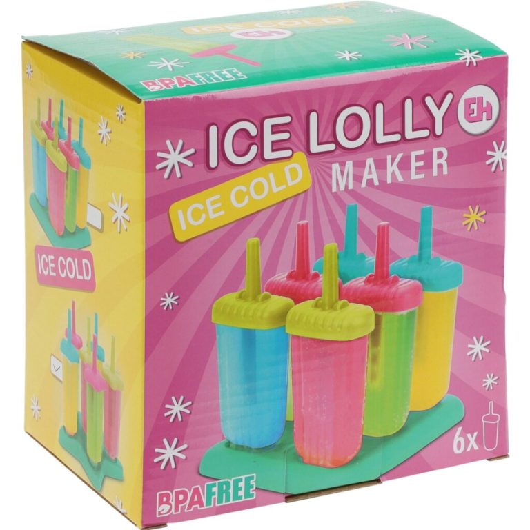 Excellent Houseware IJs Lolly Maker voor 6 IJsjes | Kopen bij Flickmyhouse