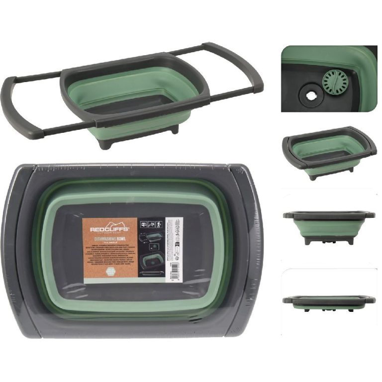Redcliffs Afwasbak Opvouwbaar 29x5.5x26 cm Groen/Antraciet | Kopen bij Flickmyhouse