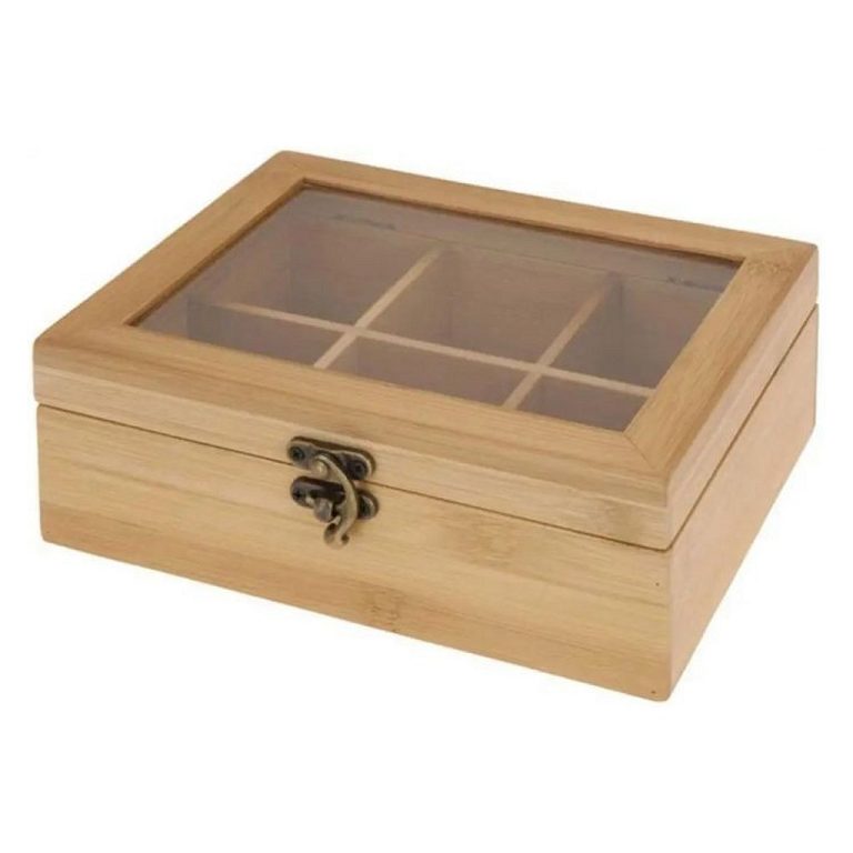 Excellent Houseware Bamboe Theekist 21x16x7.8 cm | Kopen bij Flickmyhouse