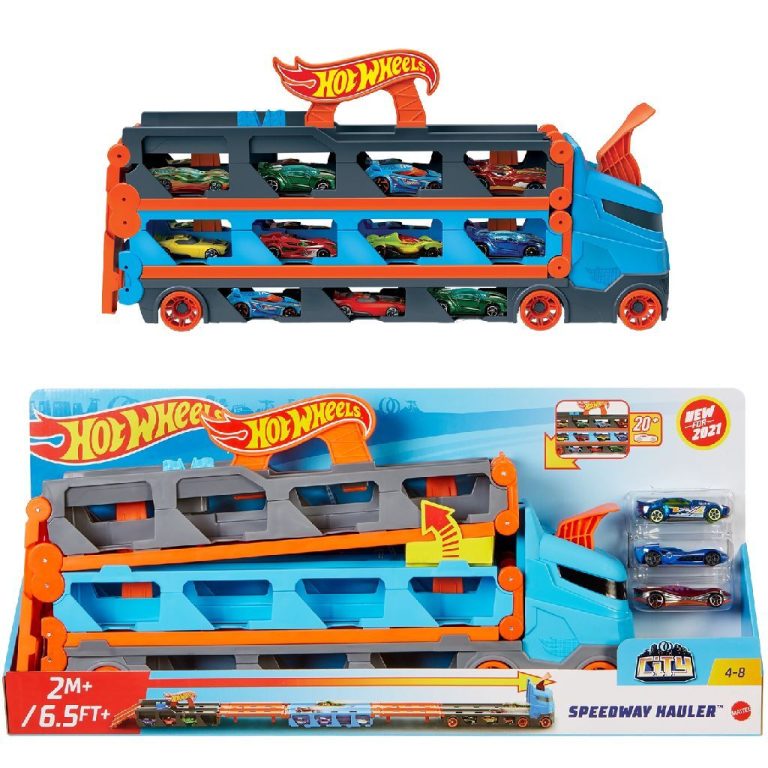 Hot Wheels Speedway Hauler + 3 Auto's | Kopen bij Flickmyhouse