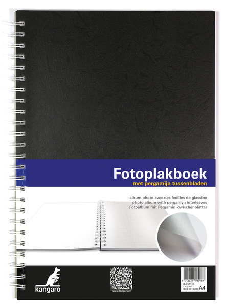 Kangaro K-750113 Fotoplakboek 33x23cm Zwart. Met Pergamijnvellen. 36+36 Vel | Kopen bij Flickmyhouse
