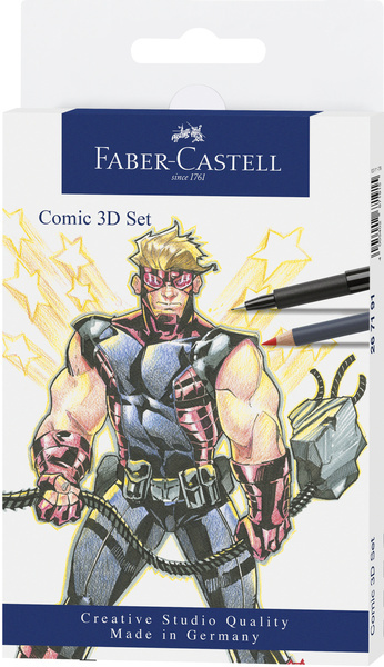 Faber Castell FC-267191 Tekenstift Faber-Castell Pitt Artist Pen Comic Set 3D | Kopen bij Flickmyhouse
