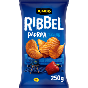 Jumbo Ribbel Chips Paprika 250 g | Flickmyhouse