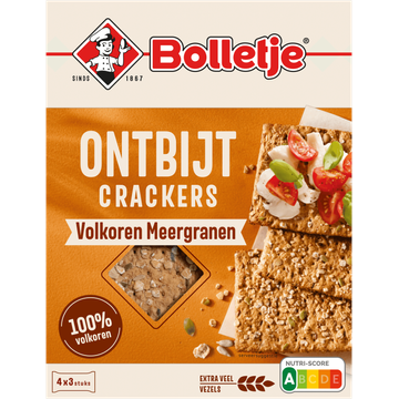 Bolletje Ontbijt Crackers Volkoren Meergranen 4 x 3 Stuks 250 g bij Jumbo | Flickmyhouse
