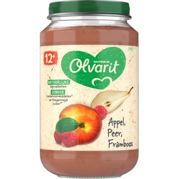 Olvarit 12+ Maanden Appel Peer Framboos 200g bij Jumbo | Flickmyhouse