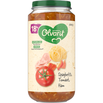 Olvarit 18+ Maanden Spaghetti Tomaat Ham 250g bij Jumbo | Flickmyhouse