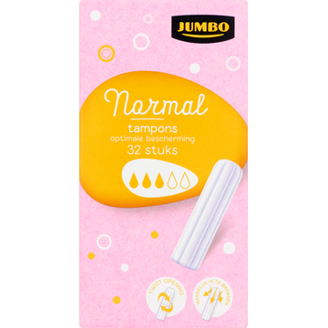 Jumbo Normal Tampons 32 Stuks | Flickmyhouse