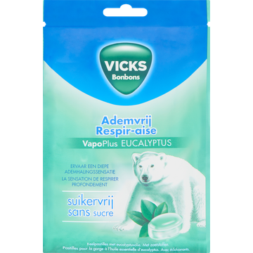 Vicks Bonbons Ademvrij VapoPlus Eucalyptus Suikervrij 72 g bij Jumbo | Flickmyhouse