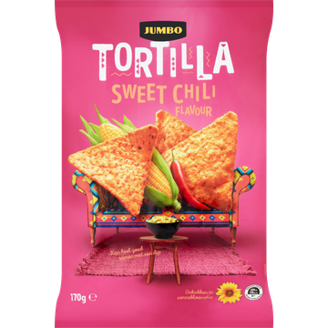 Jumbo Tortilla Sweet Chili Chips 170 g | Flickmyhouse