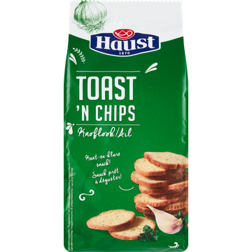 Haust Toast 'n Chips Knoflook 125 g bij Jumbo | Flickmyhouse