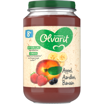 Olvarit Appel Aardbei Banaan 8+ Maanden 200 g bij Jumbo | Flickmyhouse