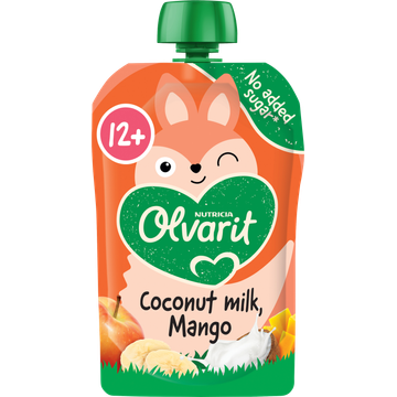 Olvarit Knijpfruit Kokosmelk Mango 12+ Maanden 100 g bij Jumbo | Flickmyhouse