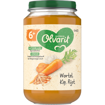 Olvarit 6+ Maanden Wortel Kip Rijst 200g bij Jumbo | Flickmyhouse