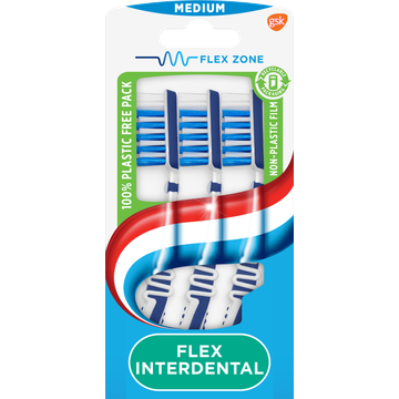 Aquafresh Flex Interdental Medium dagelijkse Tandenborstel 2+1 gratis in 100% plasticvrije verpakking bij Jumbo | Flickmyhouse